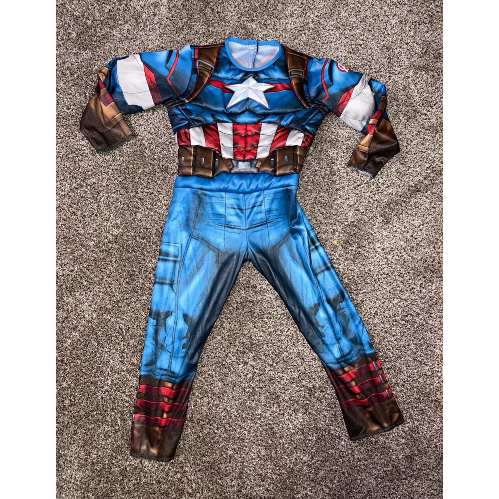 Marvel Super Hero Avengers Captain America Toddler Costume 3T-4T Halloween